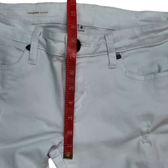 Kut from the Cloth White Cuffed White Catherine Boyfriend Jeans - Picture 3 of 9